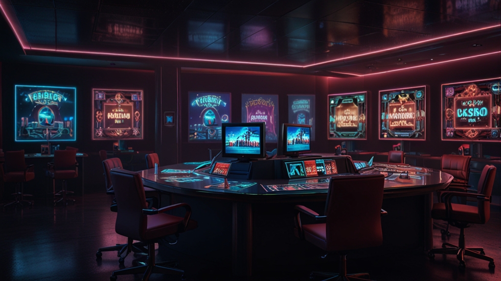 Ufficio casinò con prelievo sospeso e documenti di verifica